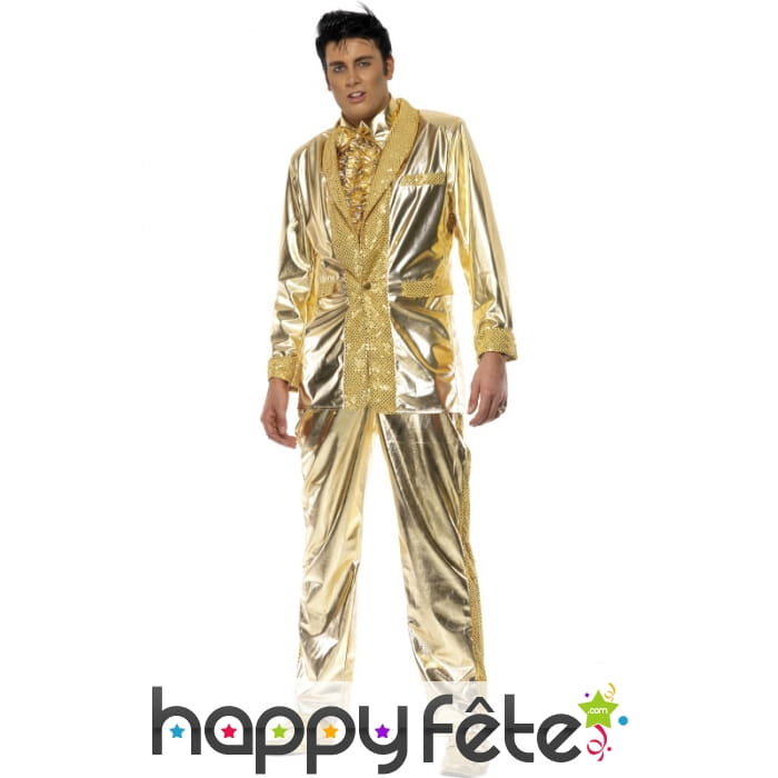 Déguisement elvis presley or