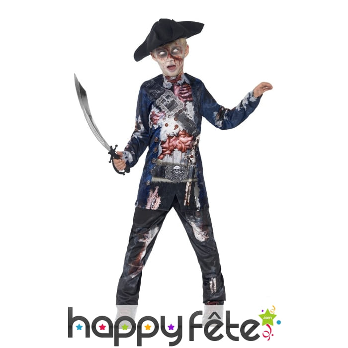 Déguisement enfant pirate zombie