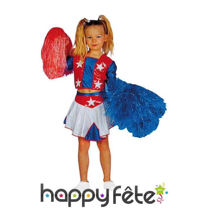 Déguisement enfant pompom girl usa