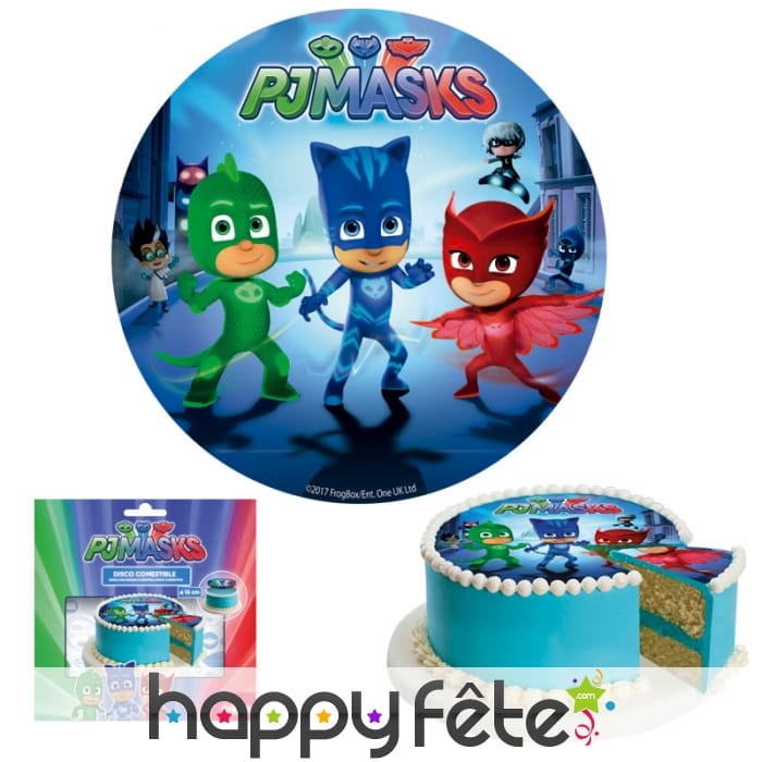 Disque en sucre Pjmasks de 16cm