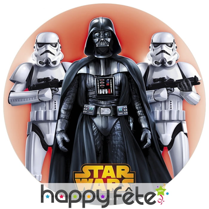 Disque en sucre Star Wars côté obscure, 16cm