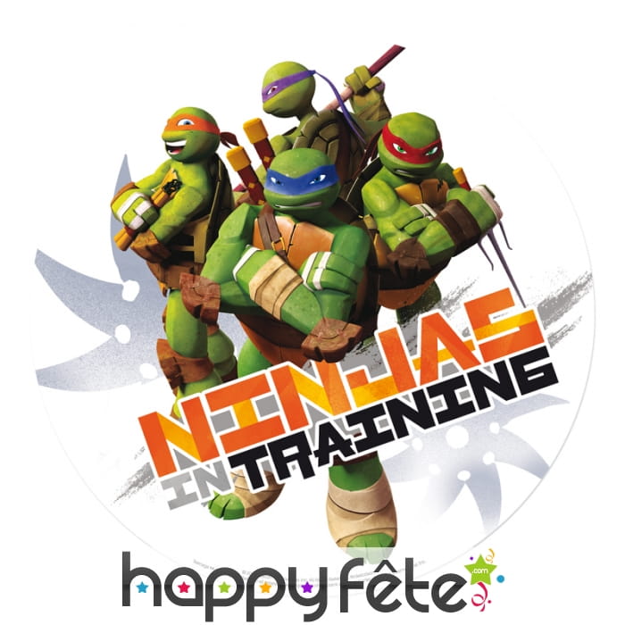 Disque en sucre Tortues Ninja, 16cm