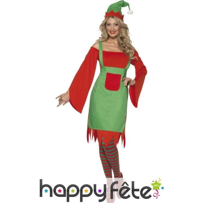 Déguisement elfe travailleur femme