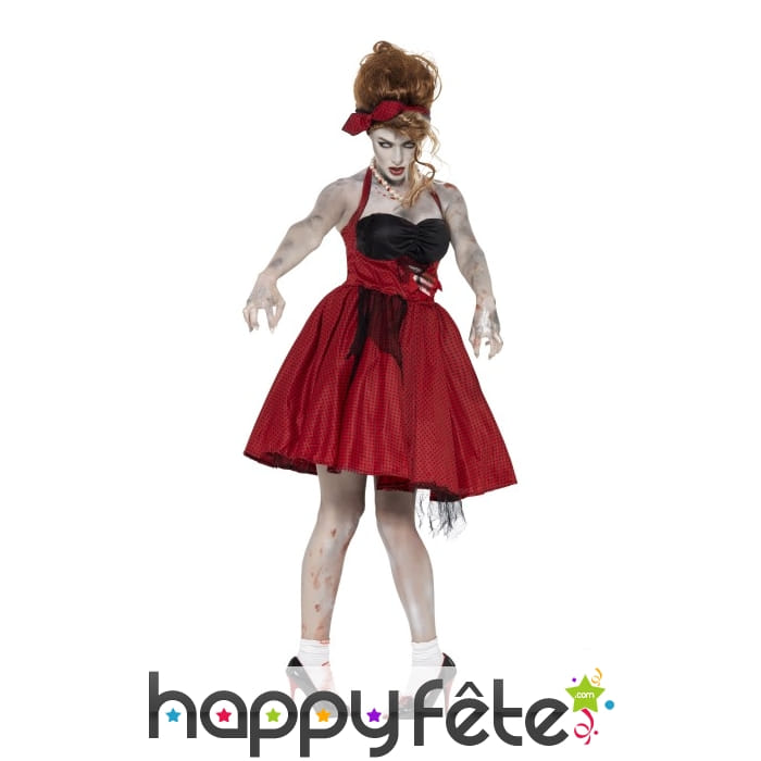 Déguisement femme années 50 zombie