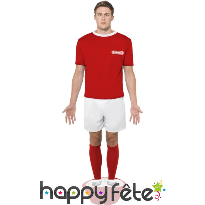 Déguisement footballeur babyfoot rouge