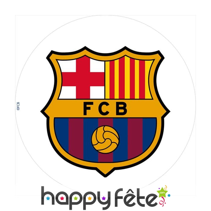 Disque FC Barcelone en sucre, 20cm