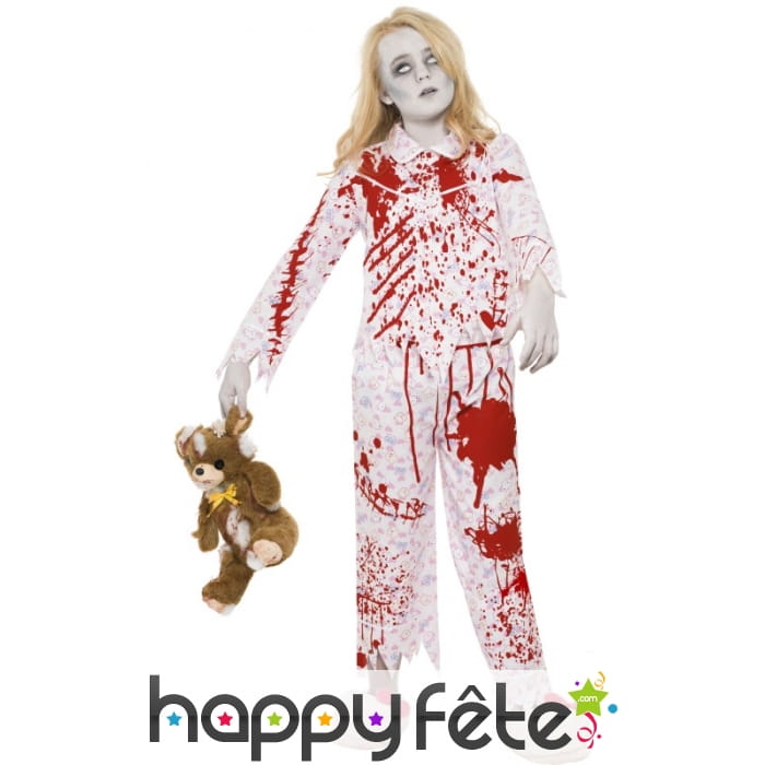Déguisement fille pyjama zombie