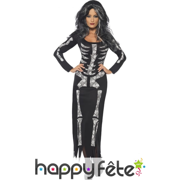 Déguisement femme squelette
