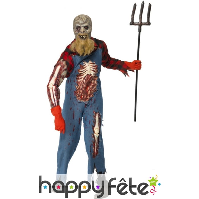 Déguisement fermier zombie
