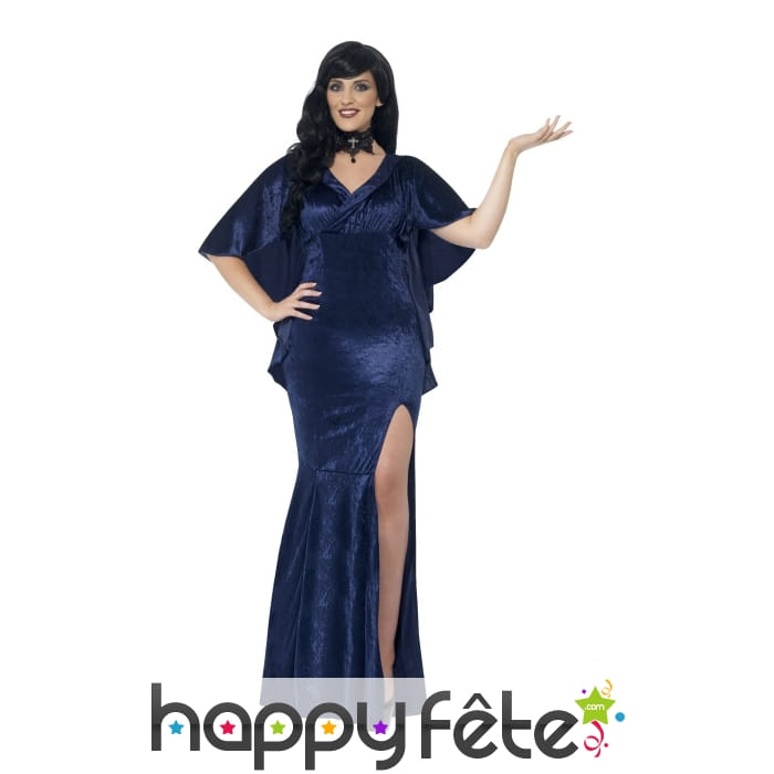 Déguisement grande taille de sorcière bleue