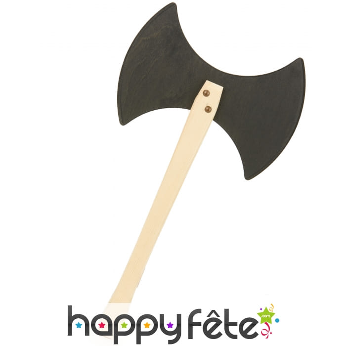 Double Hache artisanale en bois, 45 cm