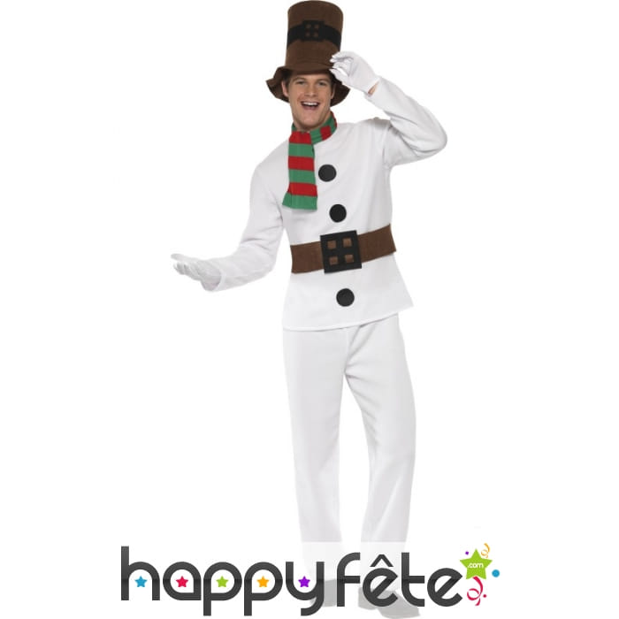 Déguisement homme bonhomme neige