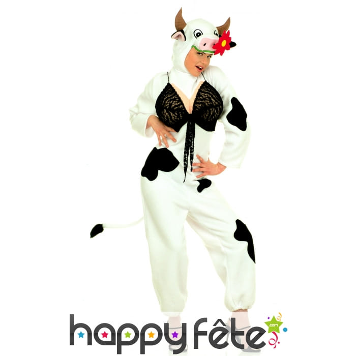 Déguisement humoristique de vache sexy pour femme