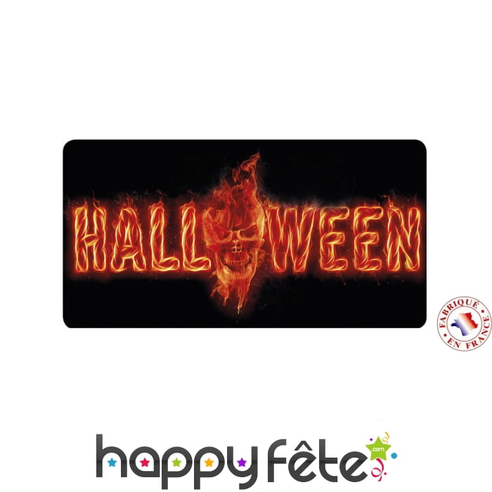 Décor Halloween en feu, cartonné de 22 x 42cm