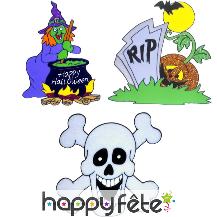 Decors halloween electrostatiques 3d