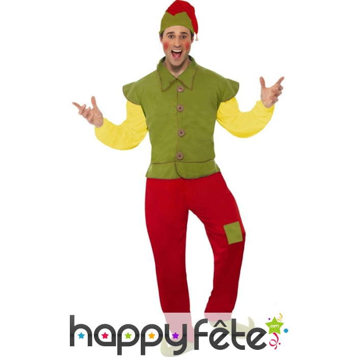 Déguisement homme elfe noel