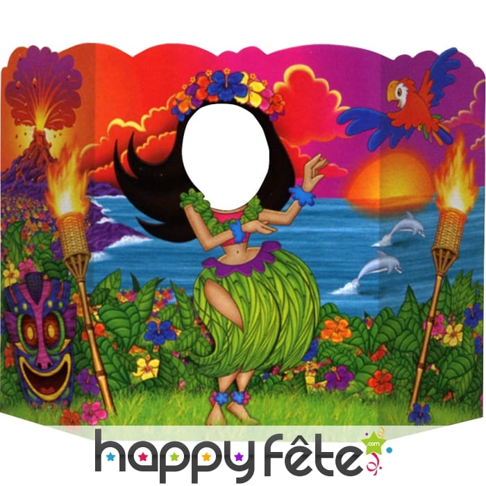 Décor hawaïen feminin pour photo