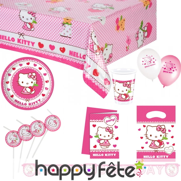 Décos Hello Kitty de table d'anniversaire