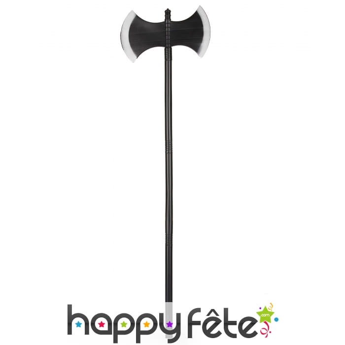 Double hâche noire de 110 cm en plastique