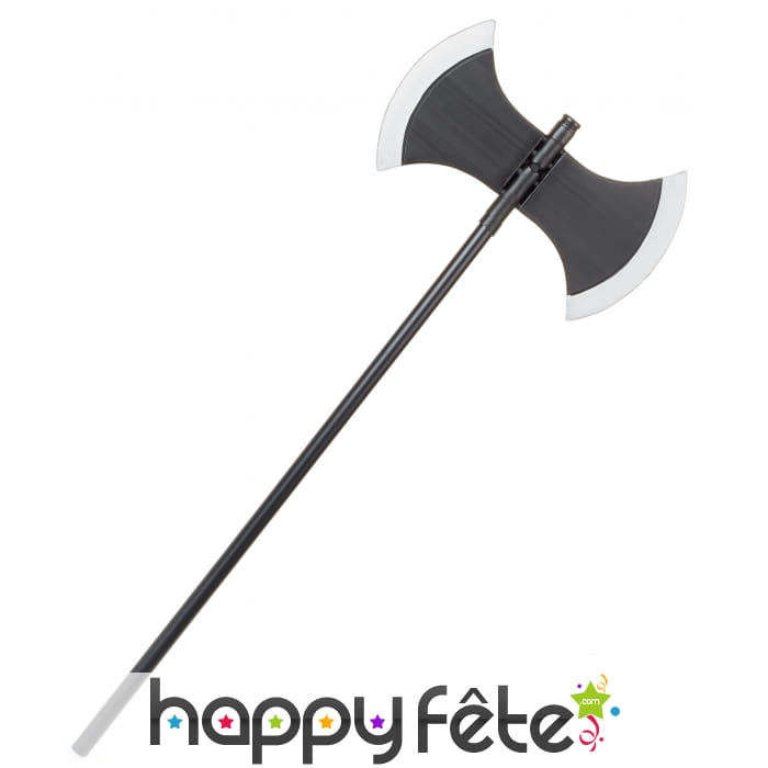 Double hache noire en plastique, 60cm