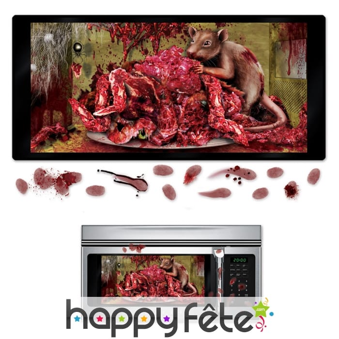 Décoration Halloween porte de micro onde