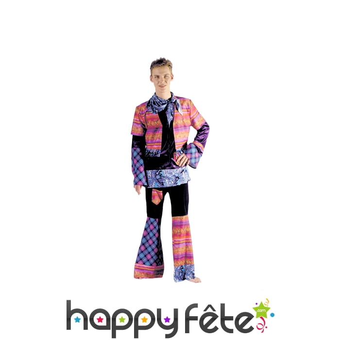 Déguisement hippie patchwork