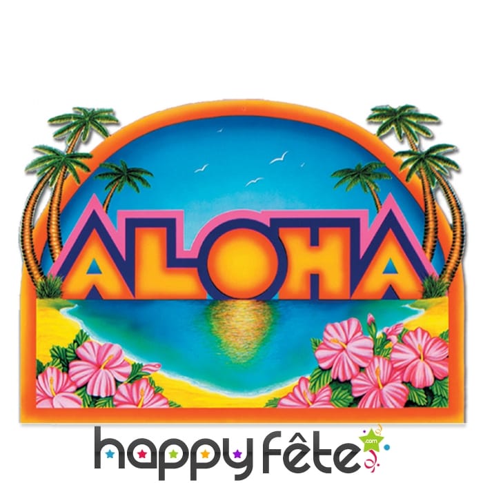 Décor imprimé Aloha de 45 x 63 cm