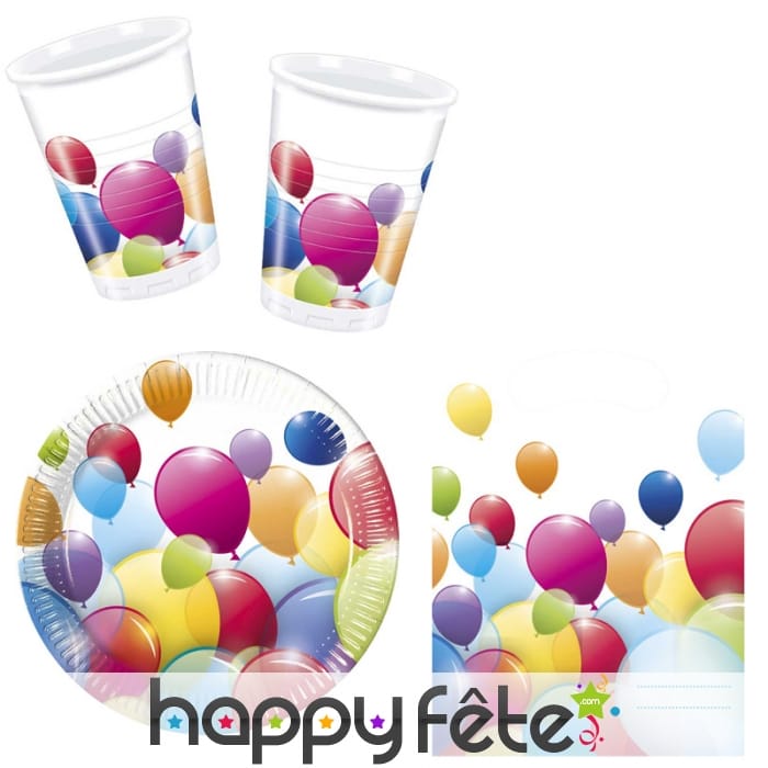 Décos imprimés ballon pour table d'anniversaire