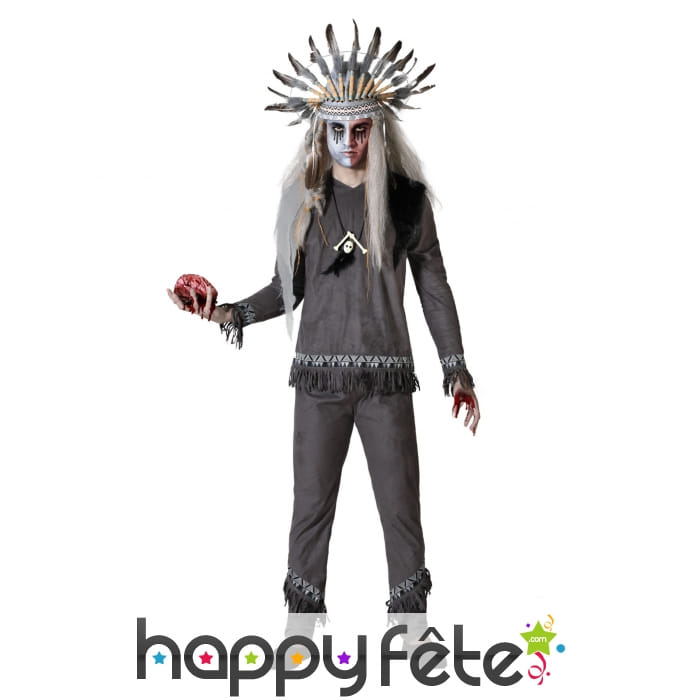 Déguisement indien fantôme homme
