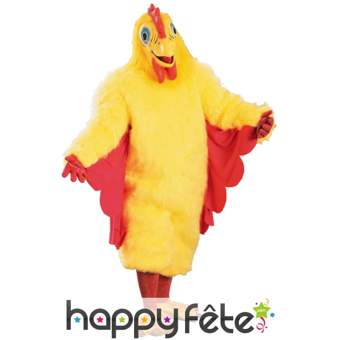 Déguisement jaune de poulet pour adulte