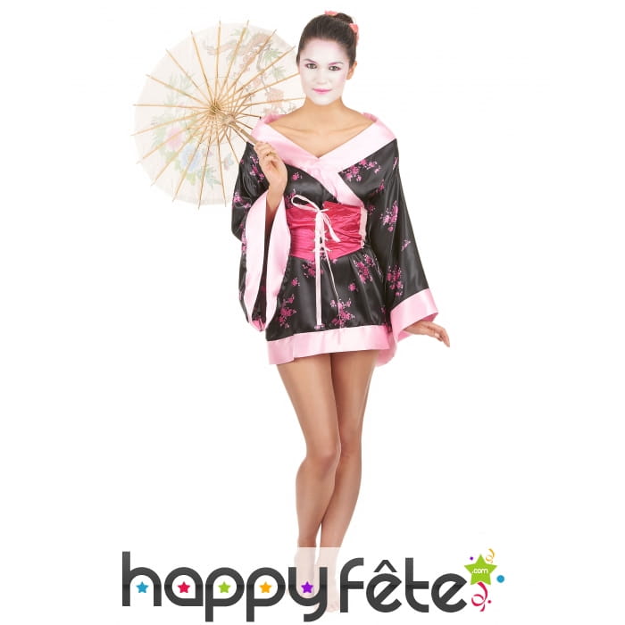 Déguisement kimono court de geisha