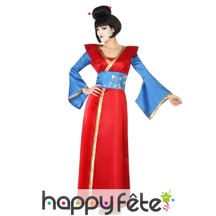 Déguisement kimono rouge de geisha
