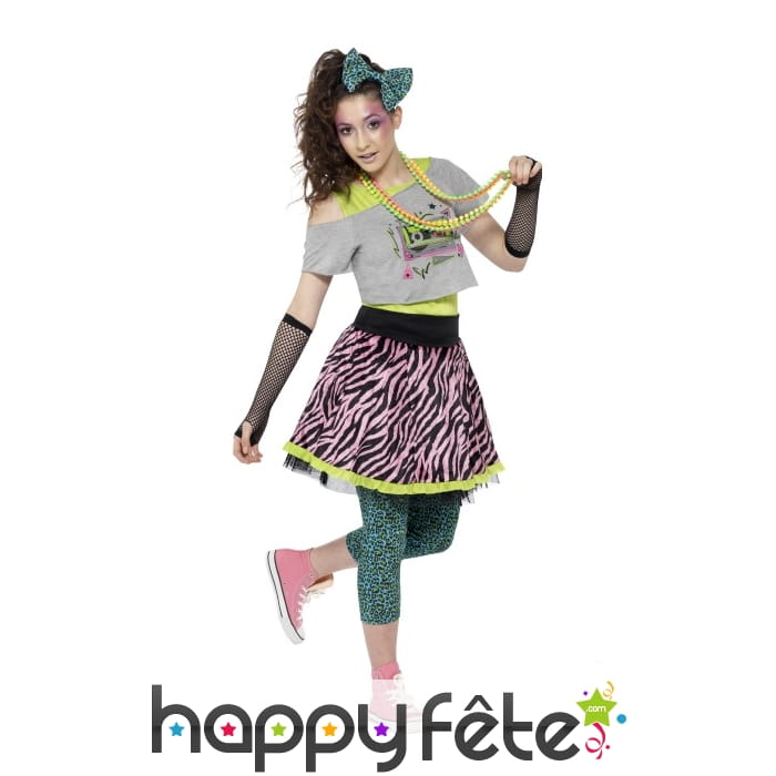Déguisement look années 80 pour adolescente