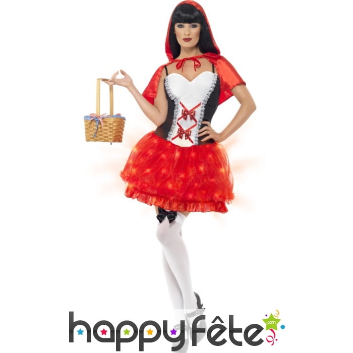 Déguisement lumineux chaperon rouge