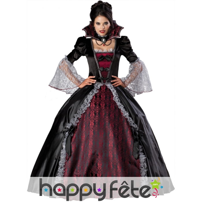 Déguisement luxe de vampire, robe bouffante