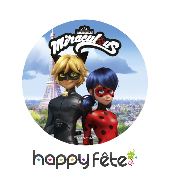 Disque Ladybug miraculous de 21 cm en azyme