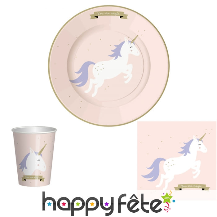 Décoration licorne pour table d'anniversaire
