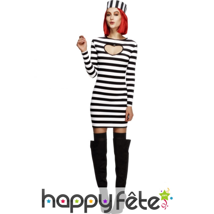 Déguisement lignes prisonnière sexy