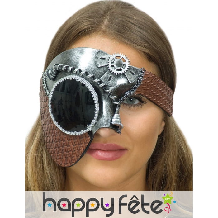 Demi loup Steampunk effet métal