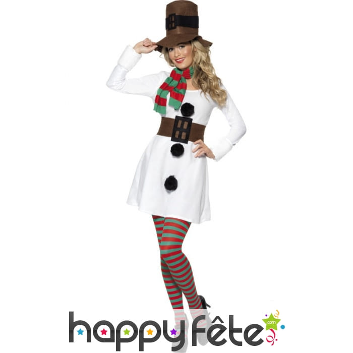 Déguisement miss bonhomme neige