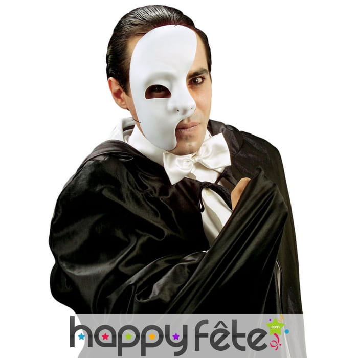 Demi-masque blanc du fantôme de l'opéra