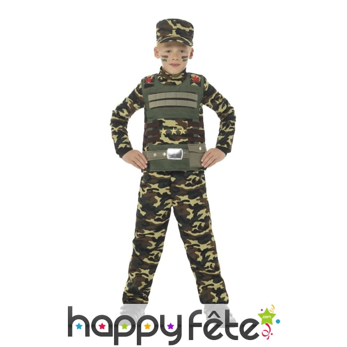 Déguisement militaire camouflage pour enfant