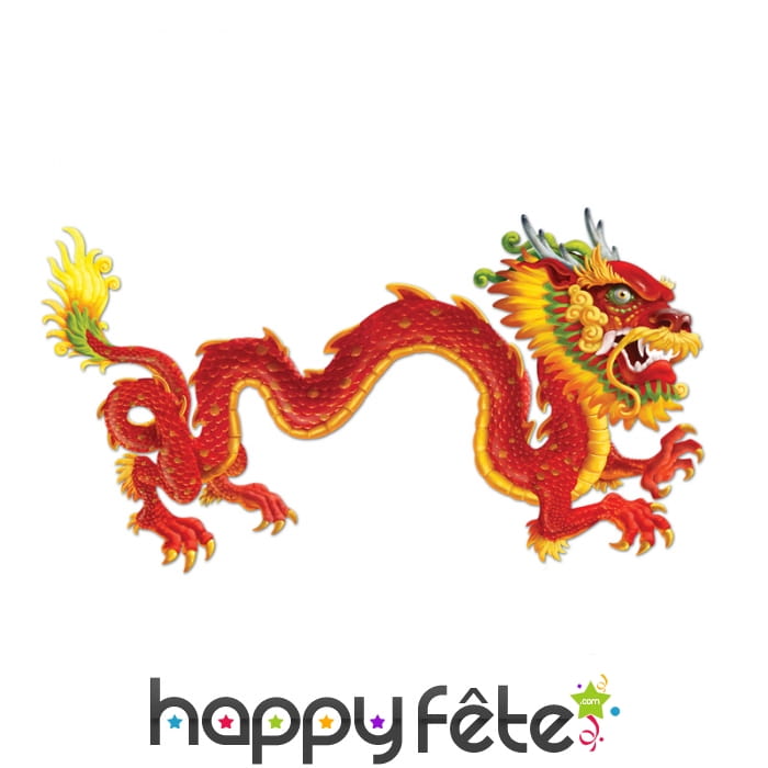 Décoration murale de dragon chinois, 1,83m