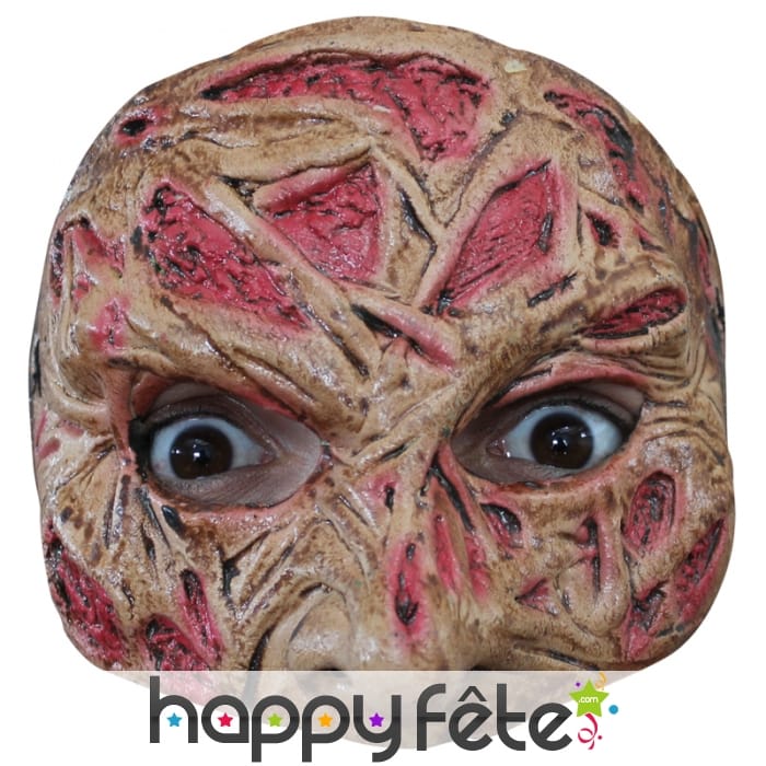 Demi-masque de Freddy Krueger en latex