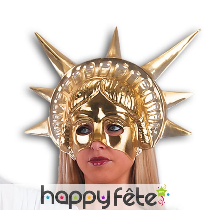 Demi-masque de la Statue de la Liberté dorée