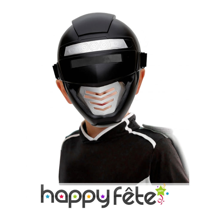 Demi masque de power ranger noir pour enfant