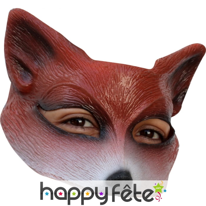 Demi-masque de renard en latex