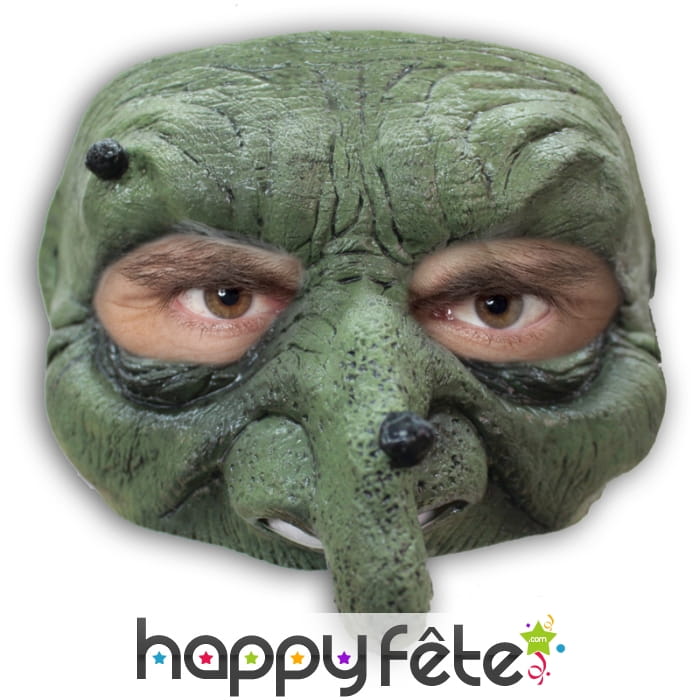 Demi-masque de sorcière en latex