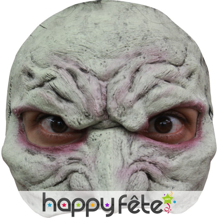 Demi masque de vampire blanc en latex