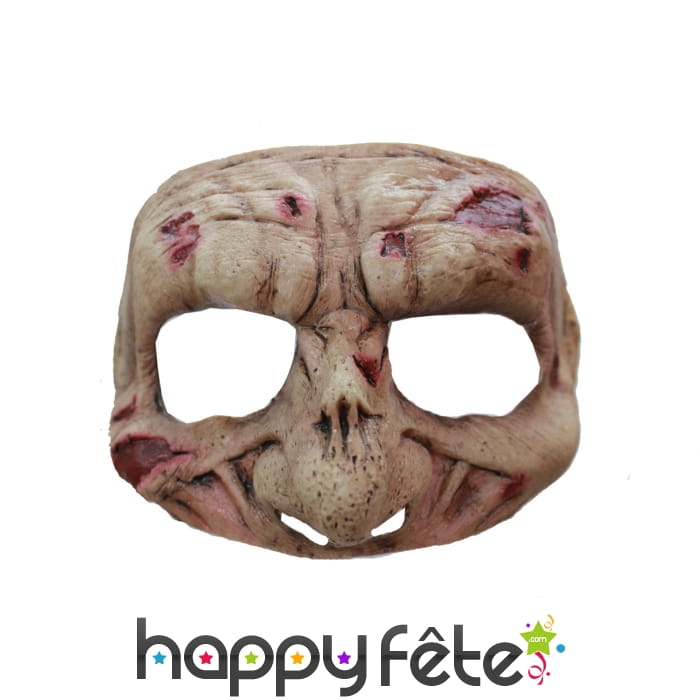 Demi-masque de zombie pour adulte